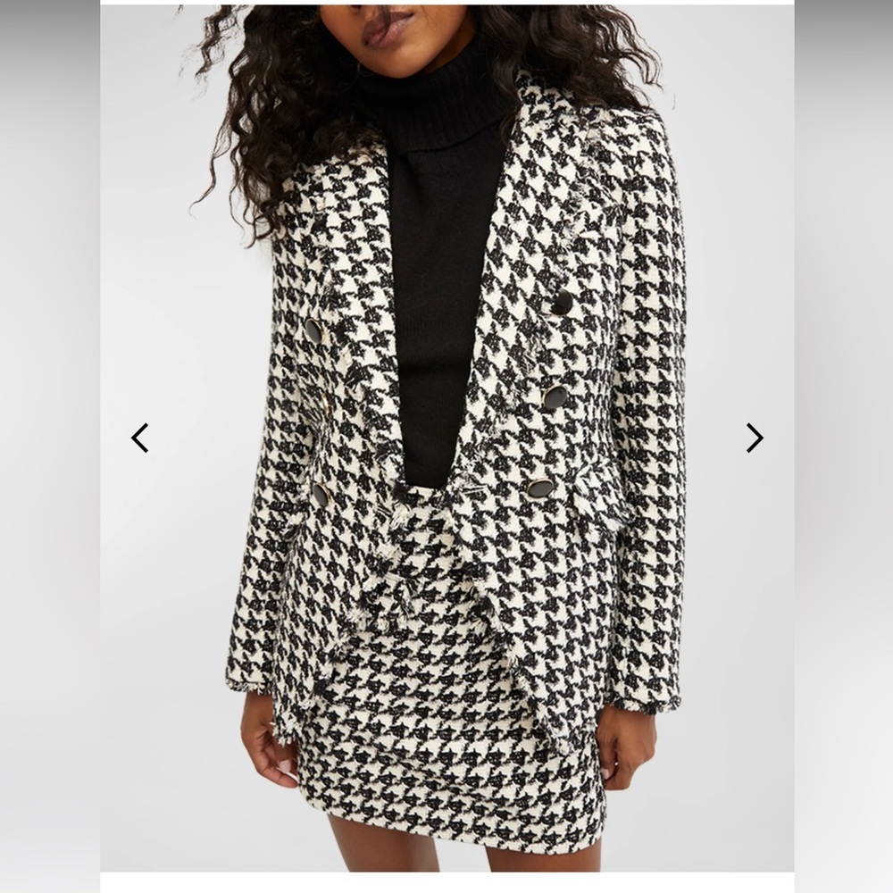 EUC Veronica Beard Houndstooth Dickey Jacket size 0